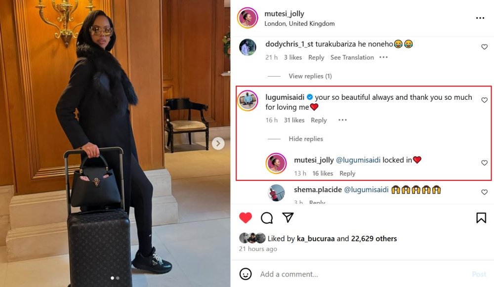 Lugumi Saidi yashimiye Jolly kubera amwereka urukundo cyane
